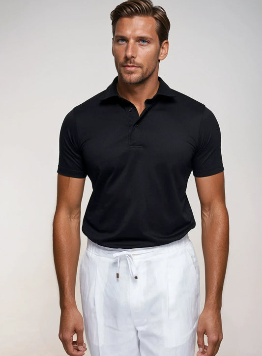 Black Performance Polo Shirt